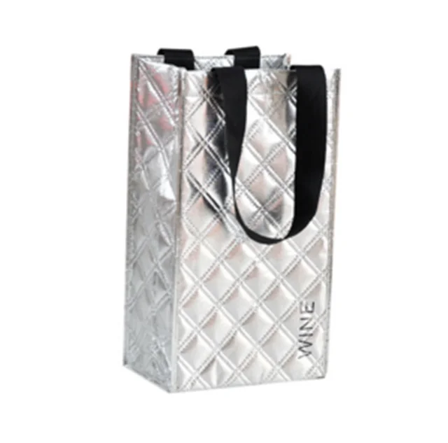Metal silver non woven laser lamination shopping tote bag