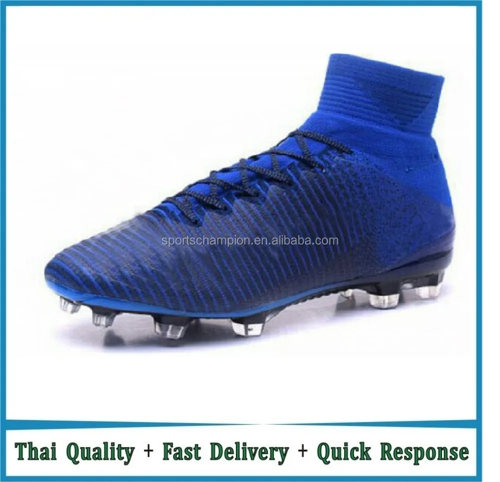 

2017 latest fashion football boots football shoe wholesale, Black;blue