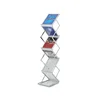 Promotional catalogue aluminum stand acrylic Z shape brochure display stand