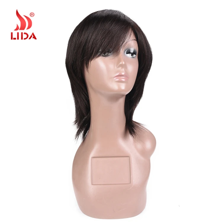 

Lida Half Wig long straight 100% brazilian human old fashion virgin brazilian wig