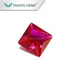 Free Sample wholesale Square Cut Created Synthetic#8 Red Burmese Ruby