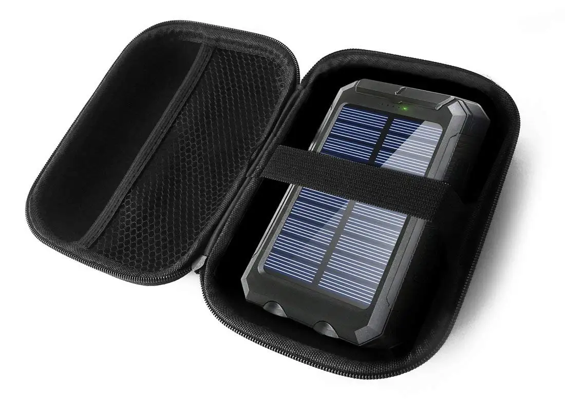 FitSand Hard Case for BESWILL 10000MAH Solar Phone Charger Waterproof Portable External Battery Pack Dual USB Solar Power Bank Travel Zipper Carry EVA Best Protection Box