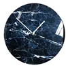 Wholesale high quality Wall Art Tempered Glass Stone Marble Wall Clock