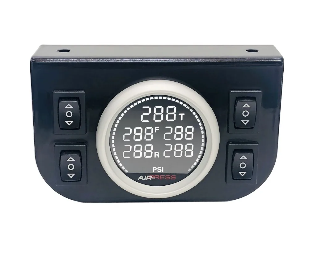 Air Suspension Dual Digital Air Ride Gauge With 5 Pieces 1/8 Npt