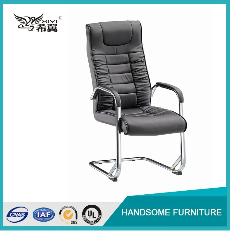 Cheap Metal Armrest Leather Executive Office Chair Without Wheels