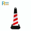 70cm red and white rubber flat traffic cones