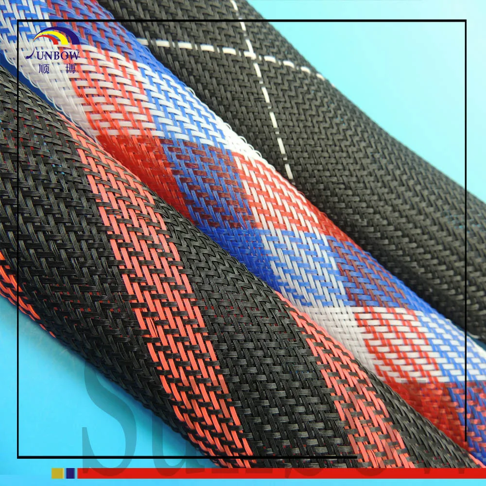 Polyester Braided Expandable Nylon Cable Sheath Reflective Braid Sleeve ...