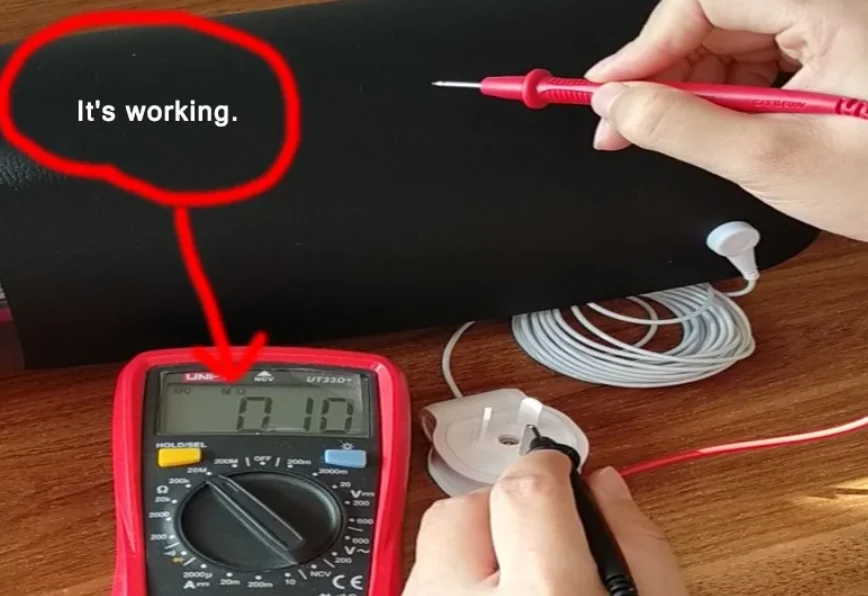 ESD magnetic mouse pad with grounding cord(with 4mm snap connecting)