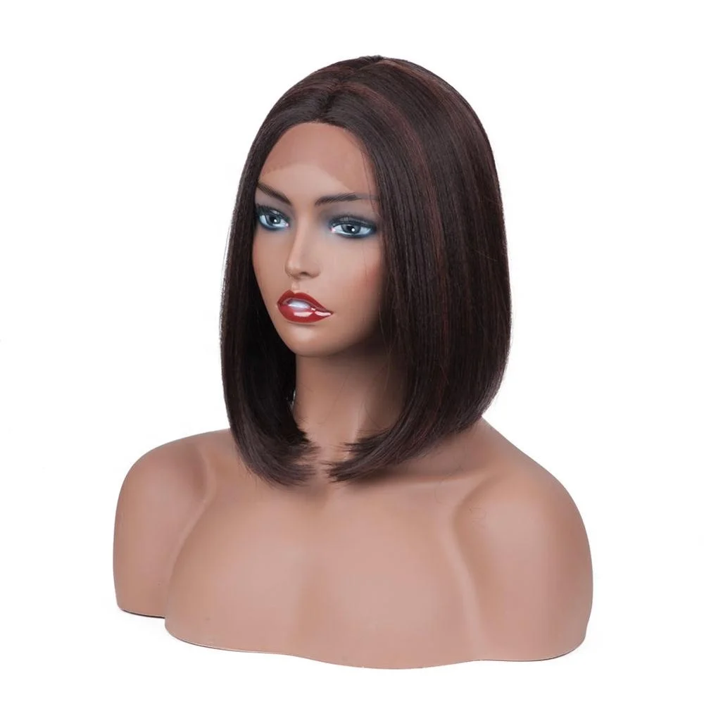 

Hot Selling Bob Wigs Middle Part Synthetic Lace Front Wig