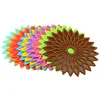 European geometric flower shape insulation PVC coaster for silicone coaster tool