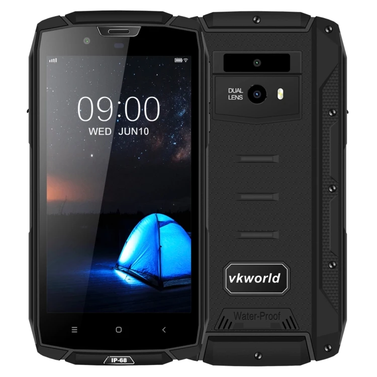 

High quality VKworld VK7000 Triple Proofing Phone, 4GB+64GB mobile phone, Black
