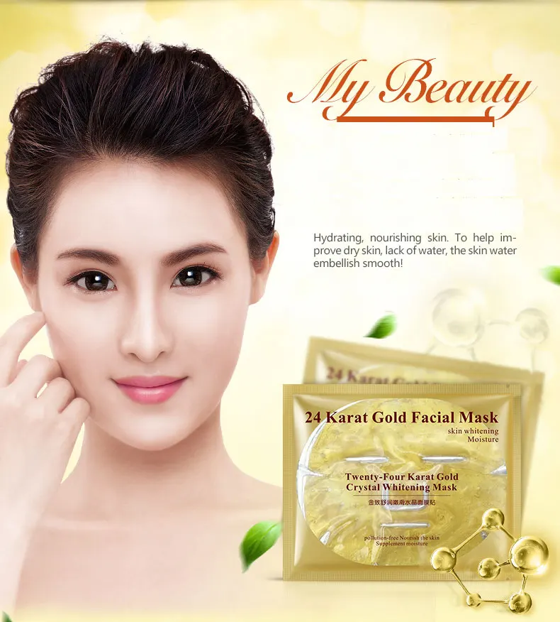 Bioaqua 24K Gold Crystal Collagen Whitening Nourishing Skin Care Face Mask