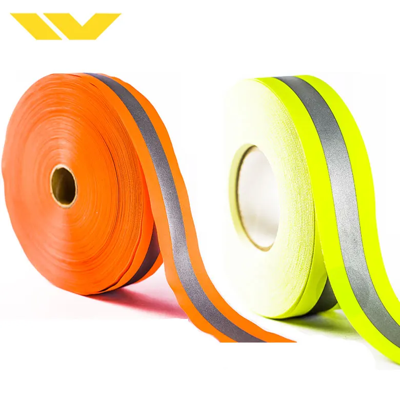 Sew On Safety Ribbon Caution Fabric Reflective Tape For Firefighter ...