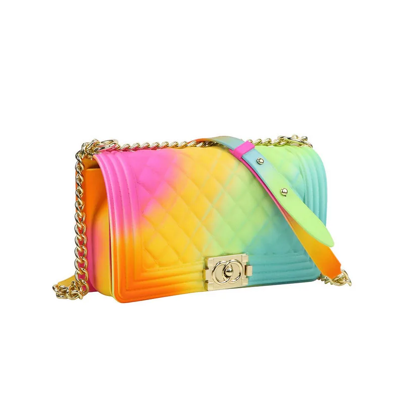 
Maidudu stylish lady fashion Jelly slides One-Shoulder Bag shoulder bag two tones color pvc jelly bag handbags MOQ3 