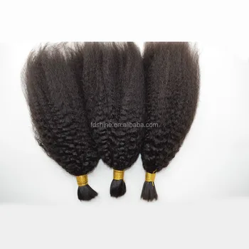 Top Quality Human Braiding Hair Bulk No Weft Indian Kinky Straight
