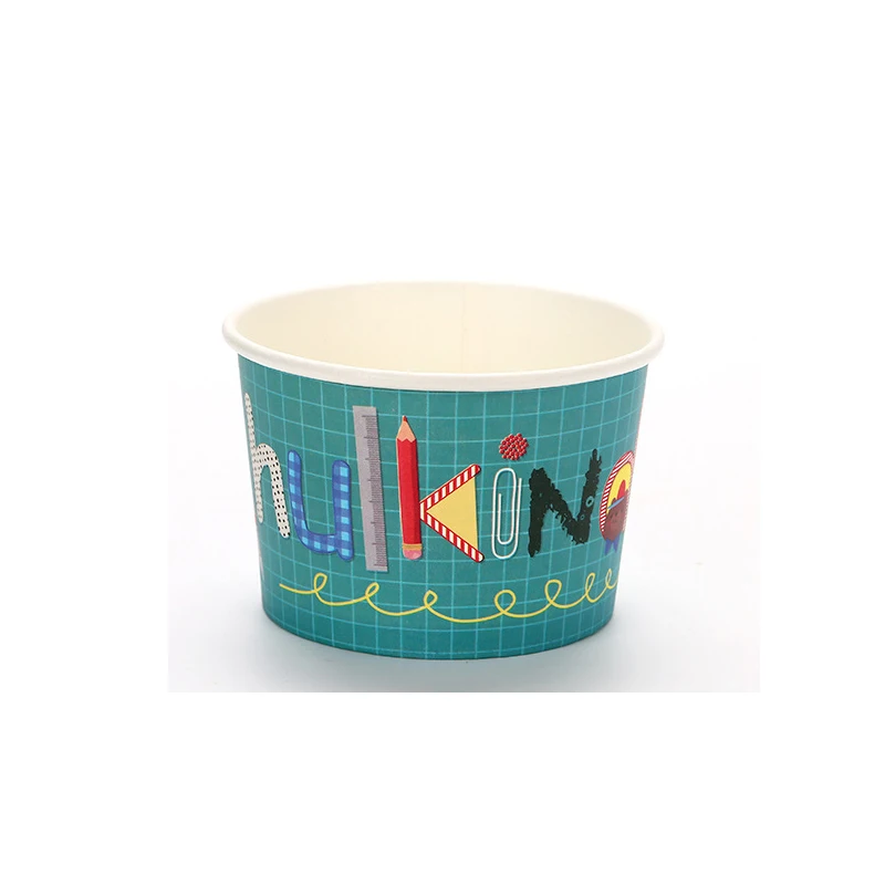 
Disposable Double Pe Coated Custom Logo Printed Ice Cream/frozen Yogurt Paper Bowl 