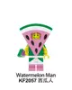 KF8042 Building Blocks Pumping Series Mini Tin Man Batman Emmet Kitty Watermelon Man Cat Pop Singer Educational Figures