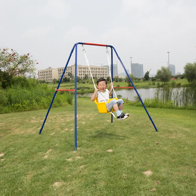 Outdoor Low Back Baby Swing Chair With Pe Rope Buy Playground