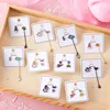 31/5000 Silver needle girl heart small unicorn earrings fairy tale fun lovely universe five-pointed star ship small ear studs
