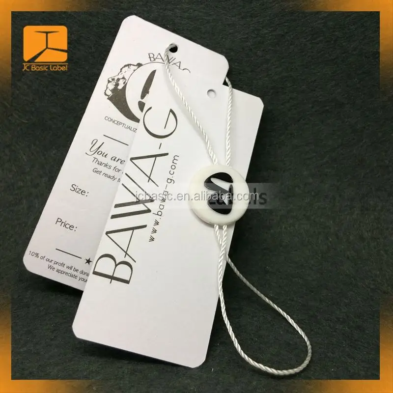 

Circle white and black paper garment hang tags clothing swing tag hair extension tags, Cmyk or pantone