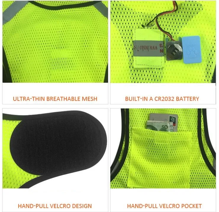 Sport Led Flashing Lighted Traffic With Led Light Reflective Safety