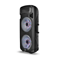 

High Power Double 15 inch USB Bluetooth dj stage speaker with LED flashing Light