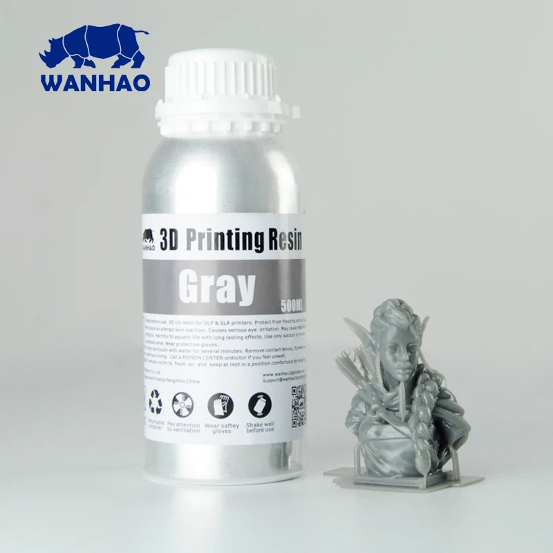 250ML high quality solid 3d print grey resin for 3D printer machine
