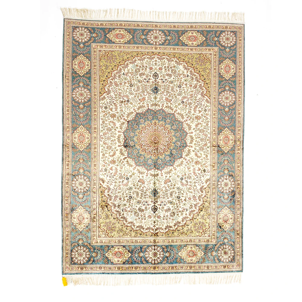 

Best selling oriental soft pure silk persian prayer rug 4X6ft for living room