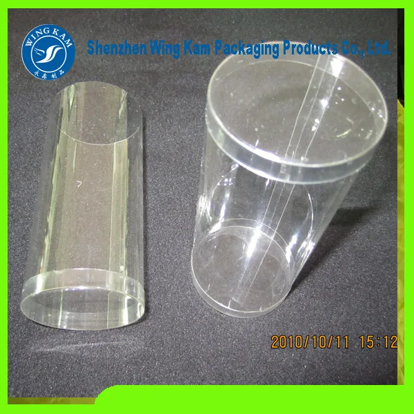 Plastic Tube Containers With Caps And Sealed Bottom Clear Plastic Round