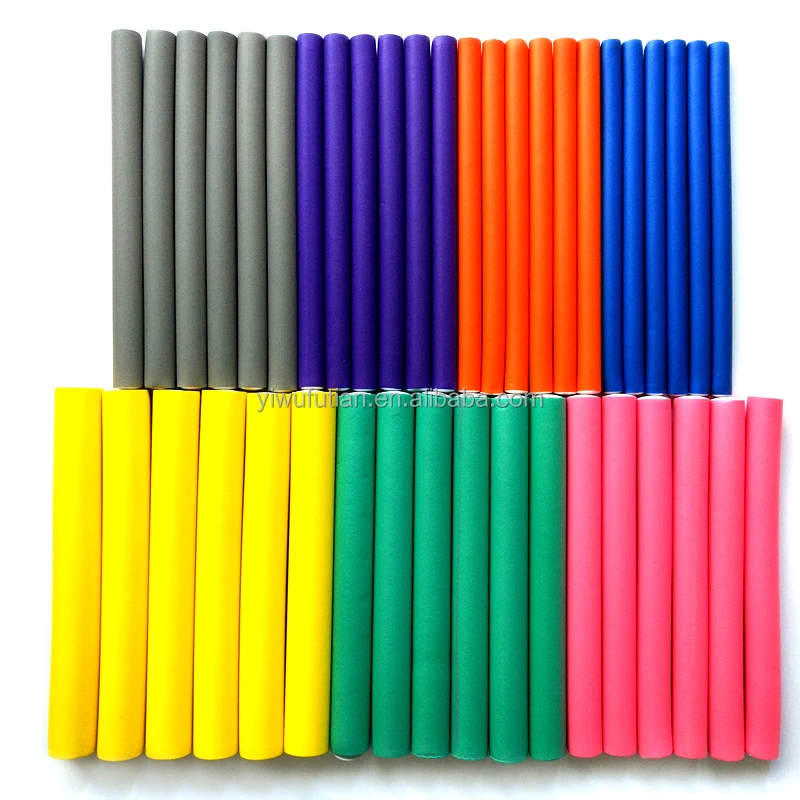 
42 Pcs/pack Flexible Foam Bendy Rollers Magic Flexi Rods Hair Rollers with PVC Gift Package 