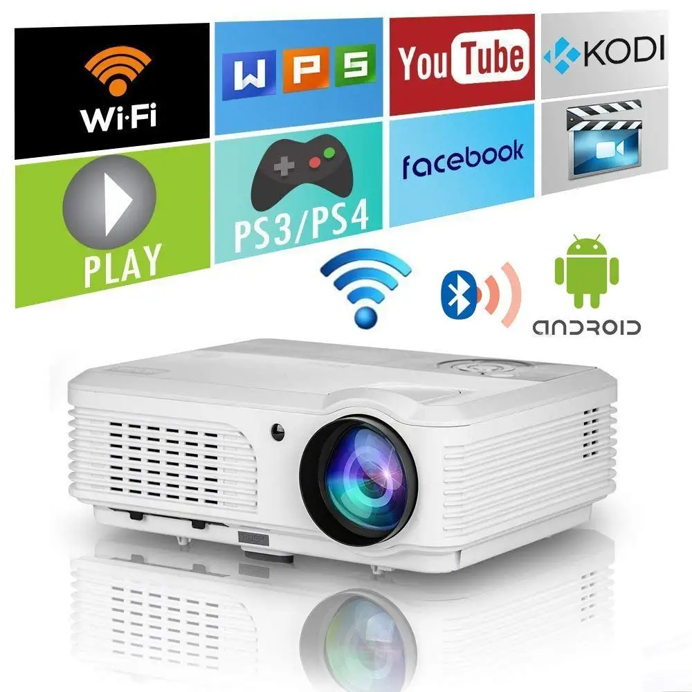 

4600Lumens HD resolution wifi Android home film lcd led projector