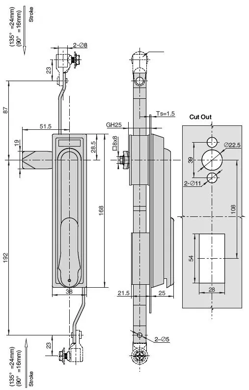 Bt3168 Industrial Cabinet Lock For Traffic Equipment Fastening Device