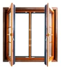 ISO9001 Certified Aluminum clad Wood windows with grill tilt and turn for sale In-swing windows dual action with AAMA NFRC