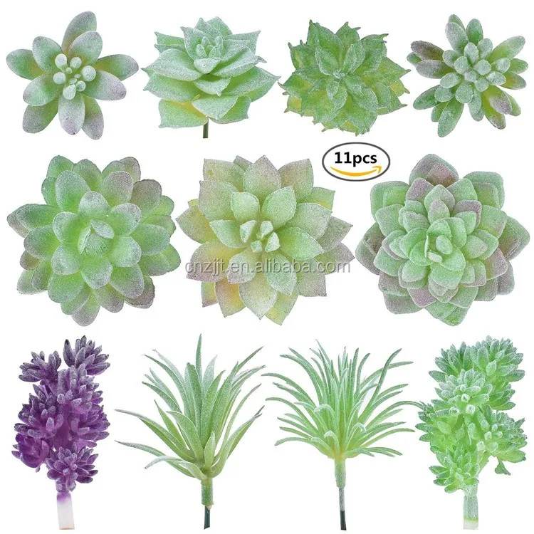 9 Mix Small Artificial Succulents Plants colors Flowers 