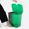 BT40S 40liter recycling sorting bin 2 compartment trash bin