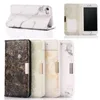 4 Colors Sample Available Marble Pattern Leather wallet phone case for iphone 7 7 plus 6 6 plus
