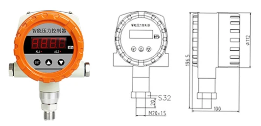 4-20mA RS485 Hart gauge absolute pressure controller explosion proof pressure gauge