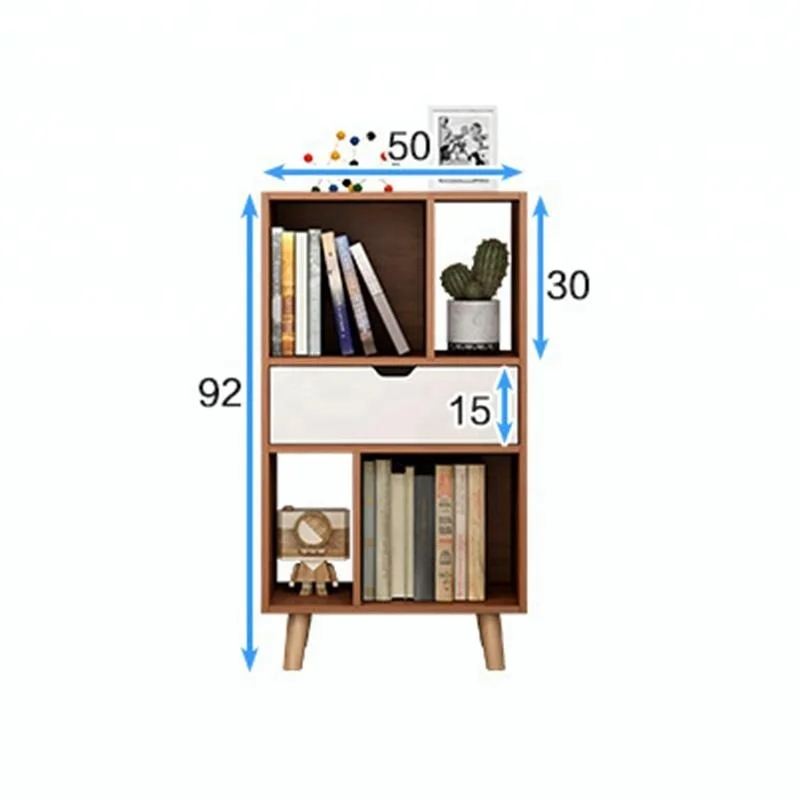 Livingroom Use Portable Movable Storage Cabinet Bookshelf Children