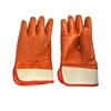 Industrial Heavy Duty Safety Cuff Cotton Jersey Liner PVC Coated Glove with Rough Surface