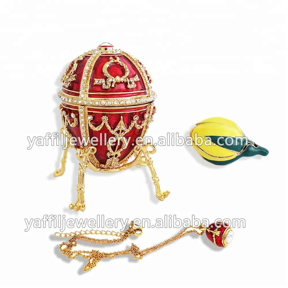 

Classical Rosebud Faberge Eggs boxes jewelry gift Faberge egg/wedding gift Easter egg, Red,blue or other enamel colors