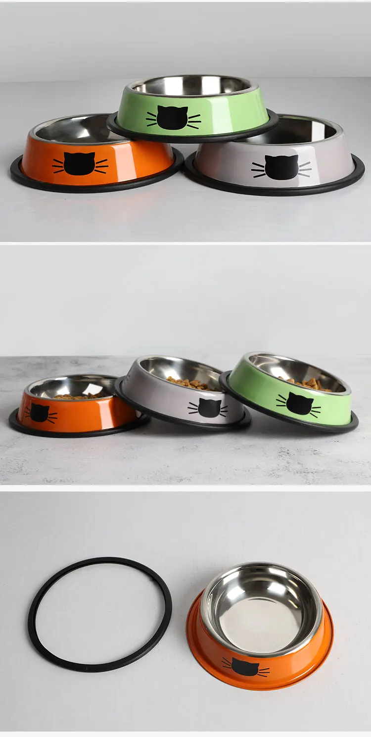 pet products stainless steel 201 cat feed food bowl 15cm 5.91inch silicone ring base feeding bowl for cat and puppy dog bowls 07 cat bowls.jpg