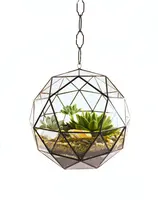 

Geometric Stained Glass vase Terrarium Ball air hanging plant succulent globe terrarium