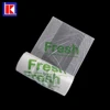 plastic produce roll bag in roll for food supermarket with logo label