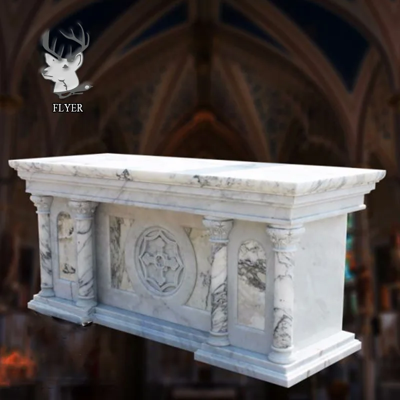 High Quality Catholic Altar White Stone With Cross For Sale Buy