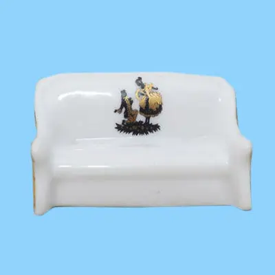 Vintage French Doll House Porcelain Sof