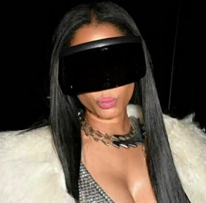 

WIIPU Oversize Shield Visor large Sunglasses Men Women One Piece Windproof Glasses Flat Top Hood Eyeglasses