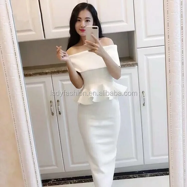 

Hot sell off shoulder bodycon dress with flounces green good rayon fabric dress elegant evening dress C1388