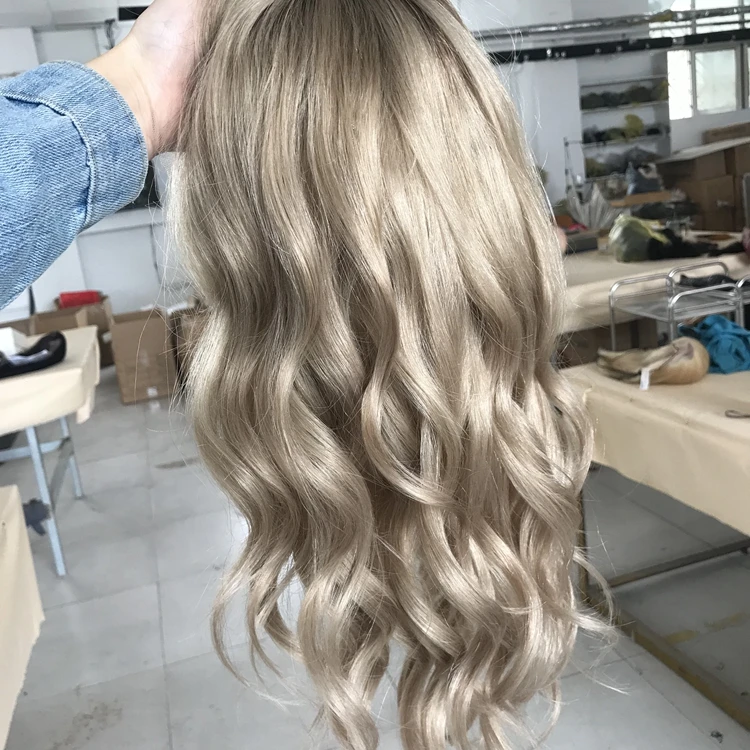 

best selling pre plucked lace wig 10a old lady granny wig in factory