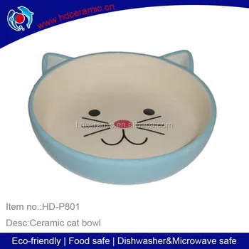 Fashion Design Personalized Ceramic Cat Face Bowl Pet Food Bowl