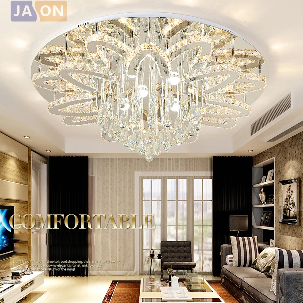
LED Nordic Stainless Steel Crystal Round LED Lamp.LED Light.Ceiling Lights.LED Ceiling Light.Ceiling Lamp For Foyer 